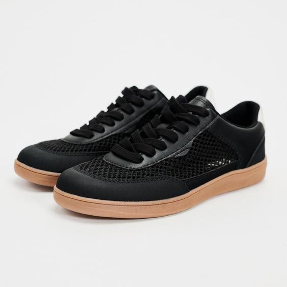 NWT ZARA BLACK MESH NET SNEAKERS